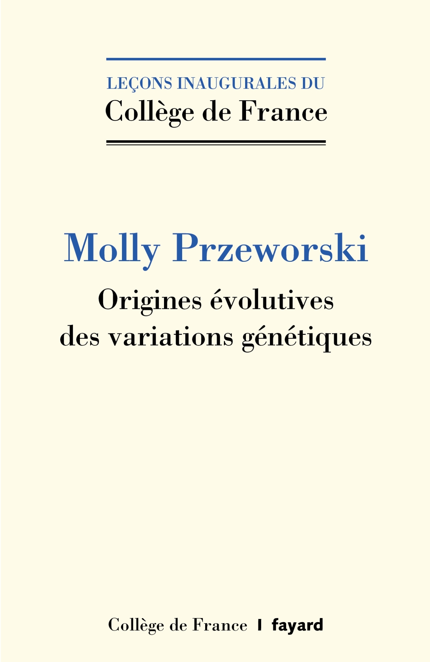 Origines évolutives des variations génétiques (9782213712048-front-cover)