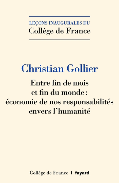 Entre fin de mois et fin du monde, Economie de nos responsabilités envers l'humanité (9782213721965-front-cover)