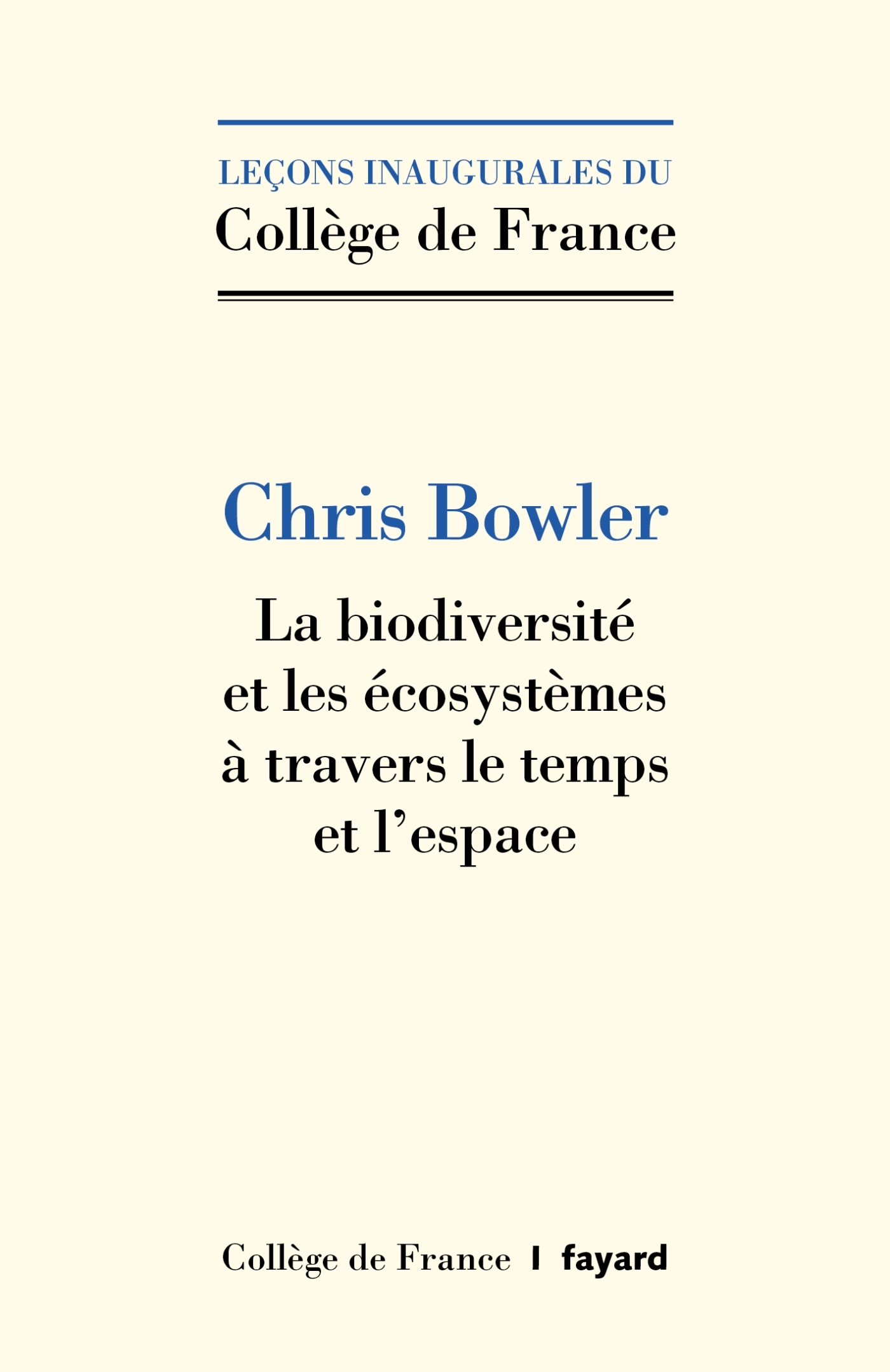 La biodiversité et les écosystèmes à travers le temps et l'espace (9782213721293-front-cover)