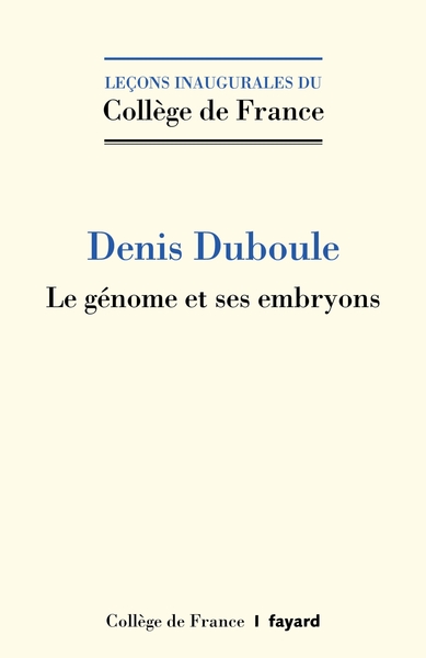 Le génome et ses embryons (9782213711713-front-cover)