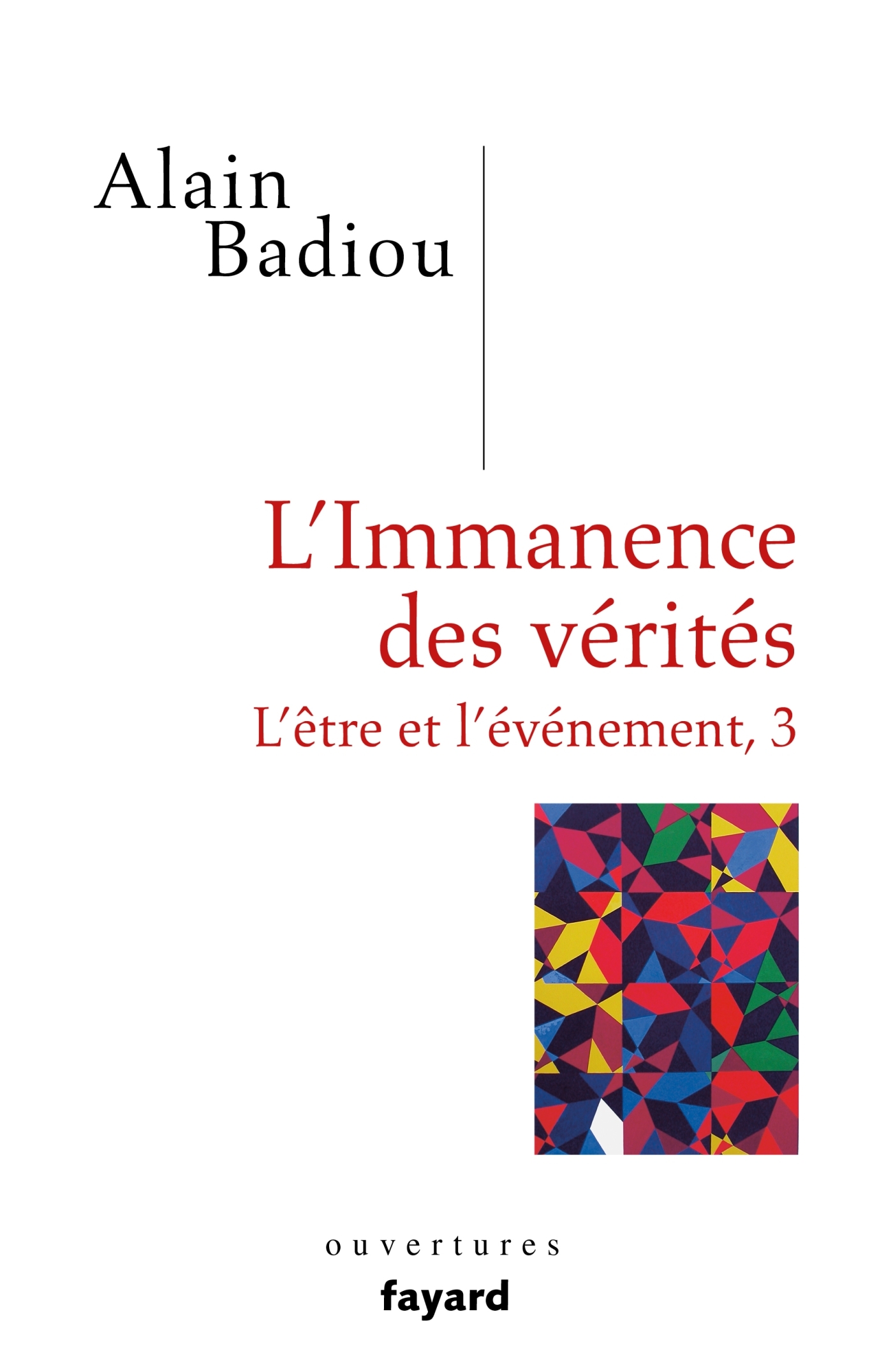 L'immanence des vérités (9782213710112-front-cover)