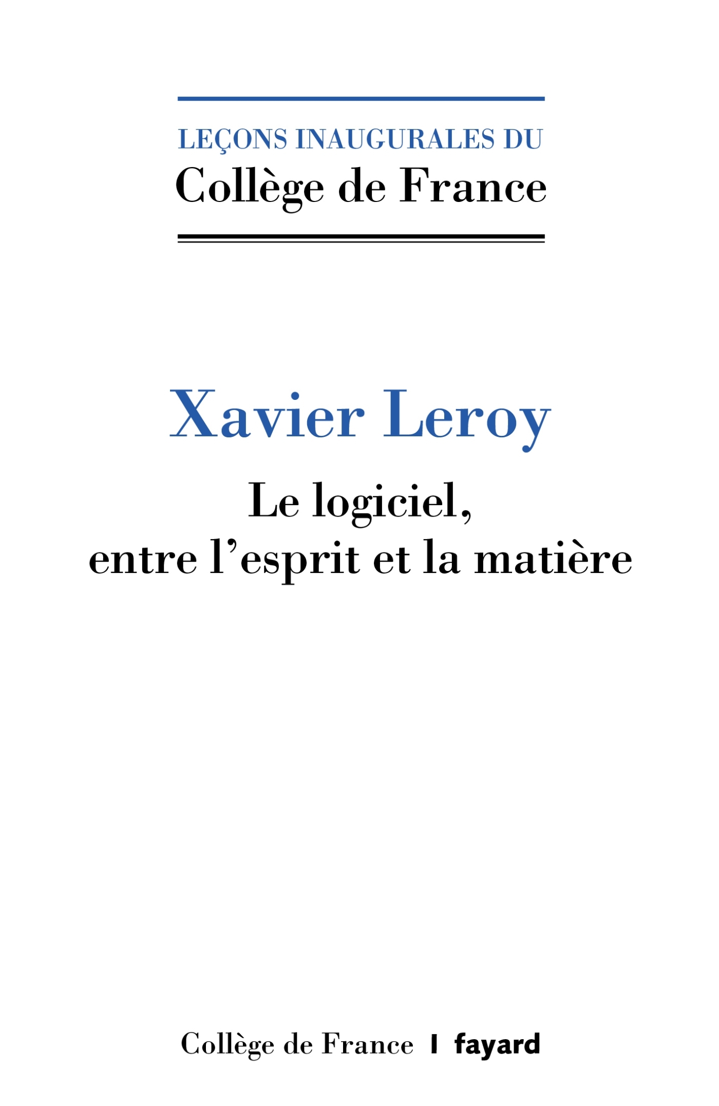 Le Logiciel : entre l'esprit et la matière (9782213712413-front-cover)