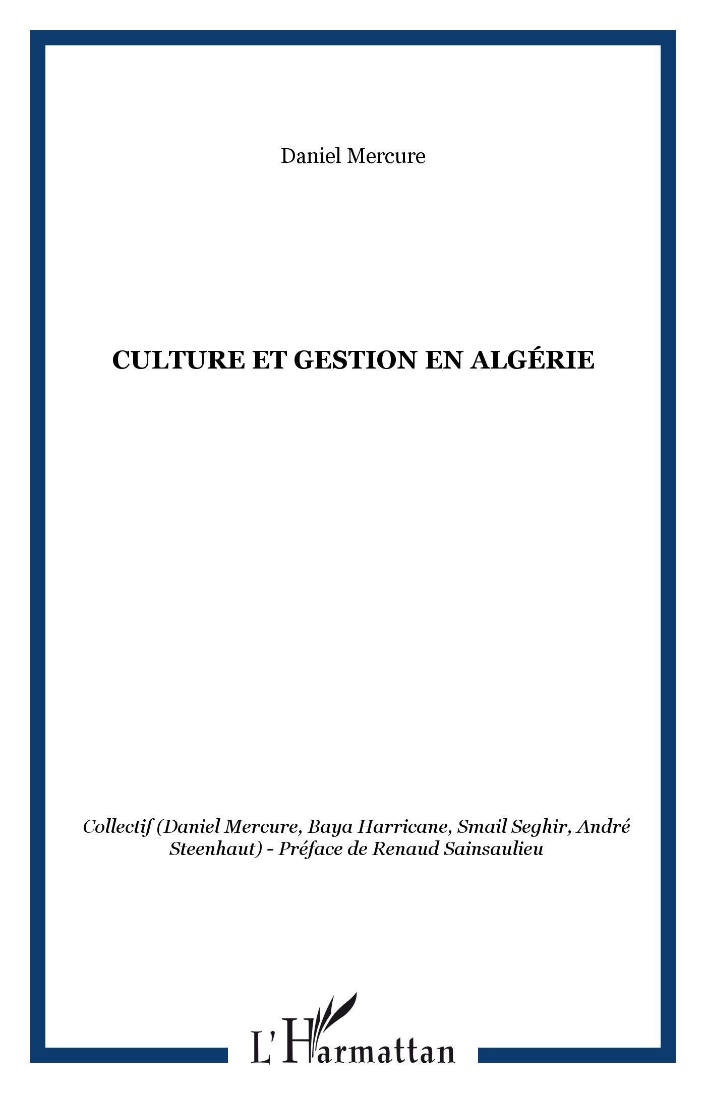 Culture et gestion en Algérie (9782894890141-front-cover)