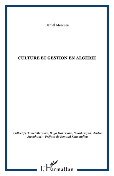 Culture et gestion en Algérie (9782894890141-front-cover)