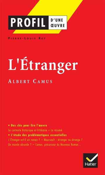 Profil - Camus (Albert) : L'Etranger, analyse littéraire de l'oeuvre (9782218740725-front-cover)