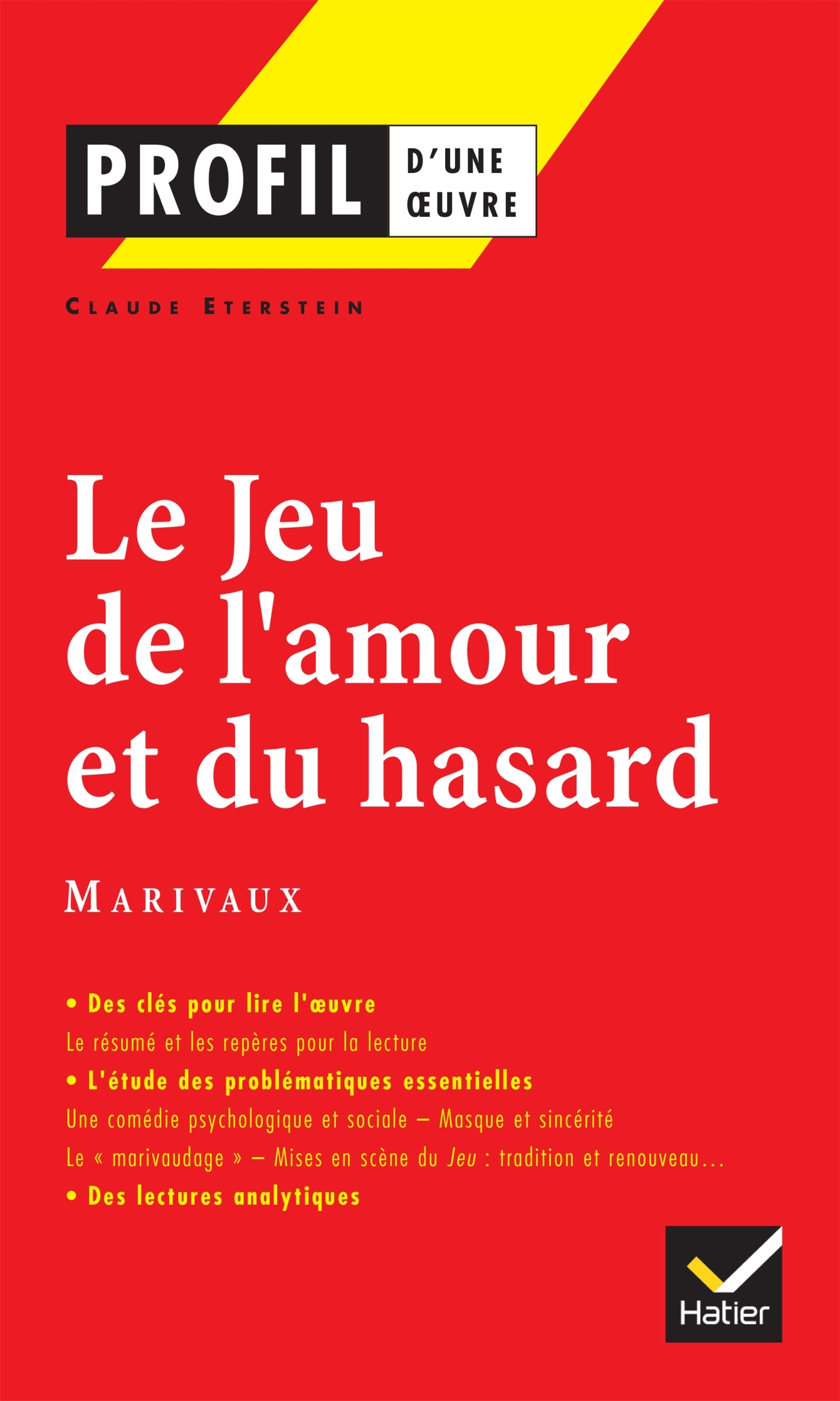 Profil - Marivaux : Le Jeu de l'amour et du hasard, analyse littéraire de l'oeuvre (9782218748295-front-cover)