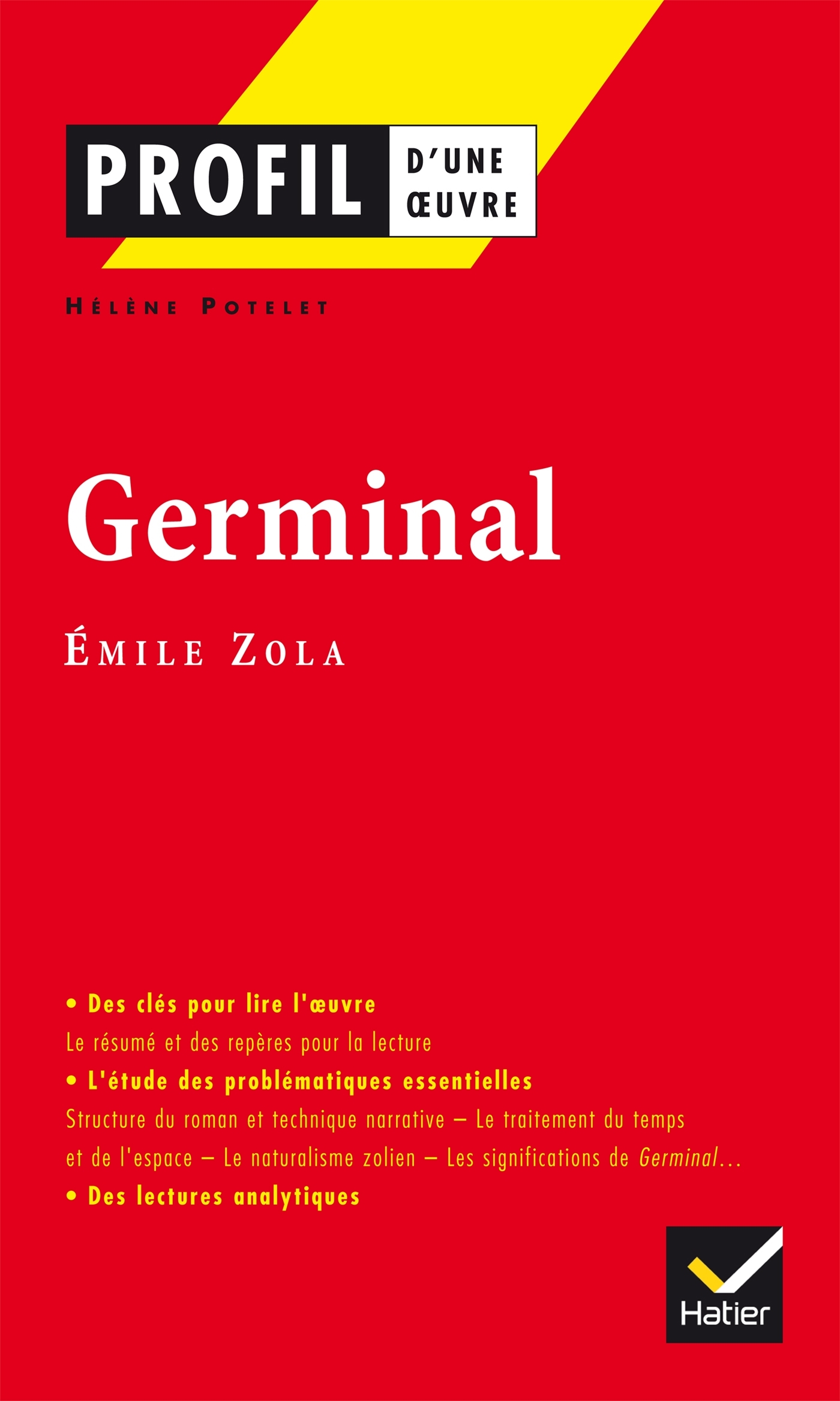Profil - Zola (Emile) : Germinal, analyse littéraire de l'oeuvre (9782218740800-front-cover)