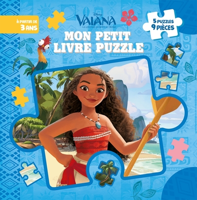 VAIANA - Mon Petit Livre Puzzle - 5 puzzles 9 pièces - Disney Princesses (9782013350228-front-cover)