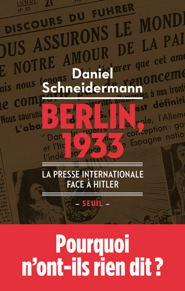 Berlin, 1933, La presse internationale face à Hitler (9782021369267-front-cover)