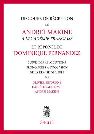 Discours de réception à l'Académie française et Réponse (9782021365160-front-cover)