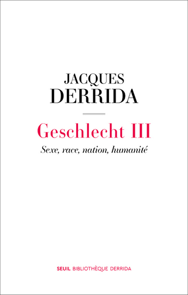 Geschlecht III, Sexe, race, nation, humanité (9782021393767-front-cover)