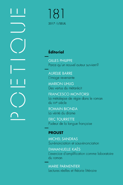 Poétique, n° 181 (9782021340624-front-cover)