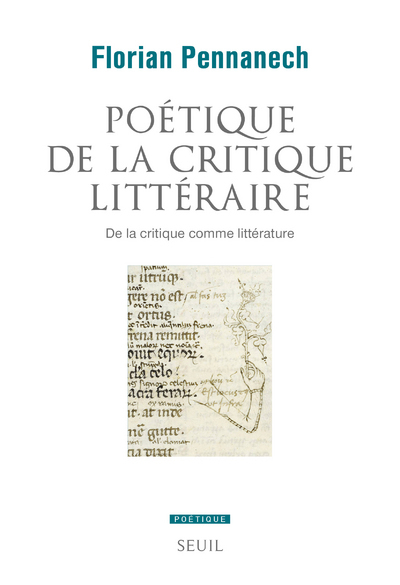 Poétique de la critique littéraire, De la critique comme littérature (9782021399738-front-cover)