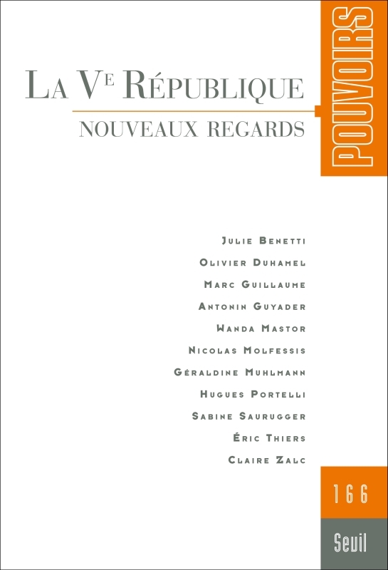 Pouvoirs, n° 166. La Ve République, Nouveaux regards (9782021390674-front-cover)