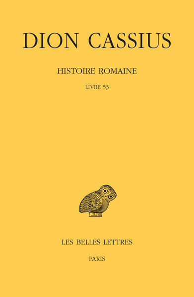 Histoire romaine. Livre 53 (9782251006215-front-cover)