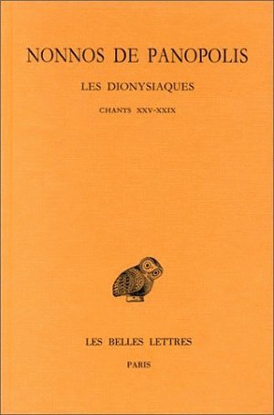 Les Dionysiaques. Tome IX : Chants XXV-XXIX (9782251004198-front-cover)