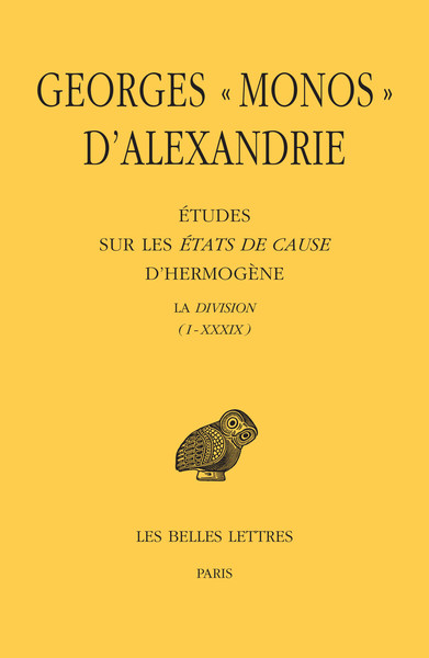 Études sur les États de cause d'Hermogène, La Division (I - XXXIX) (XL - LIV) (9782251006246-front-cover)