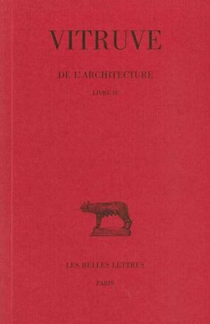 De l'Architecture. Livre IV (9782251013664-front-cover)