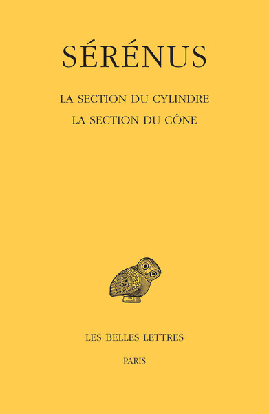 La Section du cylindre. La Section du cône (9782251006314-front-cover)