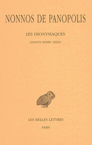 Les Dionysiaques. Tome XI : Chants XXXIII-XXXIV (9782251005256-front-cover)