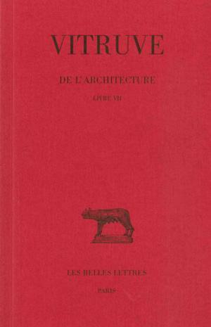De l'Architecture. Livre VII (9782251013879-front-cover)