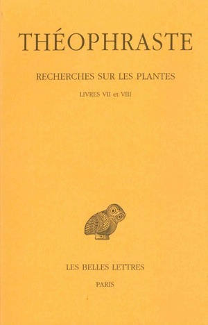 Recherches sur les plantes. Tome IV : Livres VII et VIII (9782251005157-front-cover)