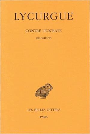 Contre Léocrate. Fragments (9782251001906-front-cover)