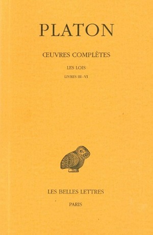 Œuvres complètes. Tome XI, 2e partie: Les Lois, Livres III-VI (9782251002316-front-cover)
