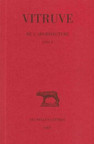 De l'Architecture. Livre II (9782251014159-front-cover)
