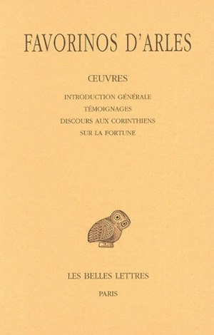 Œuvres. Tome I : Introduction générale - Témoignages - Discours aux Corinthiens - Sur la fortune (9782251005287-front-cover)