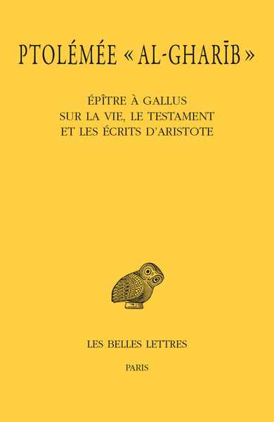 Épître à Gallus sur la vie, le testament et les écrits d’Aristote (9782251006444-front-cover)