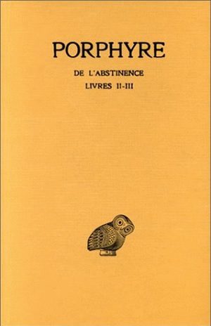 De l'Abstinence. Tome II : Livres II-III (9782251002828-front-cover)