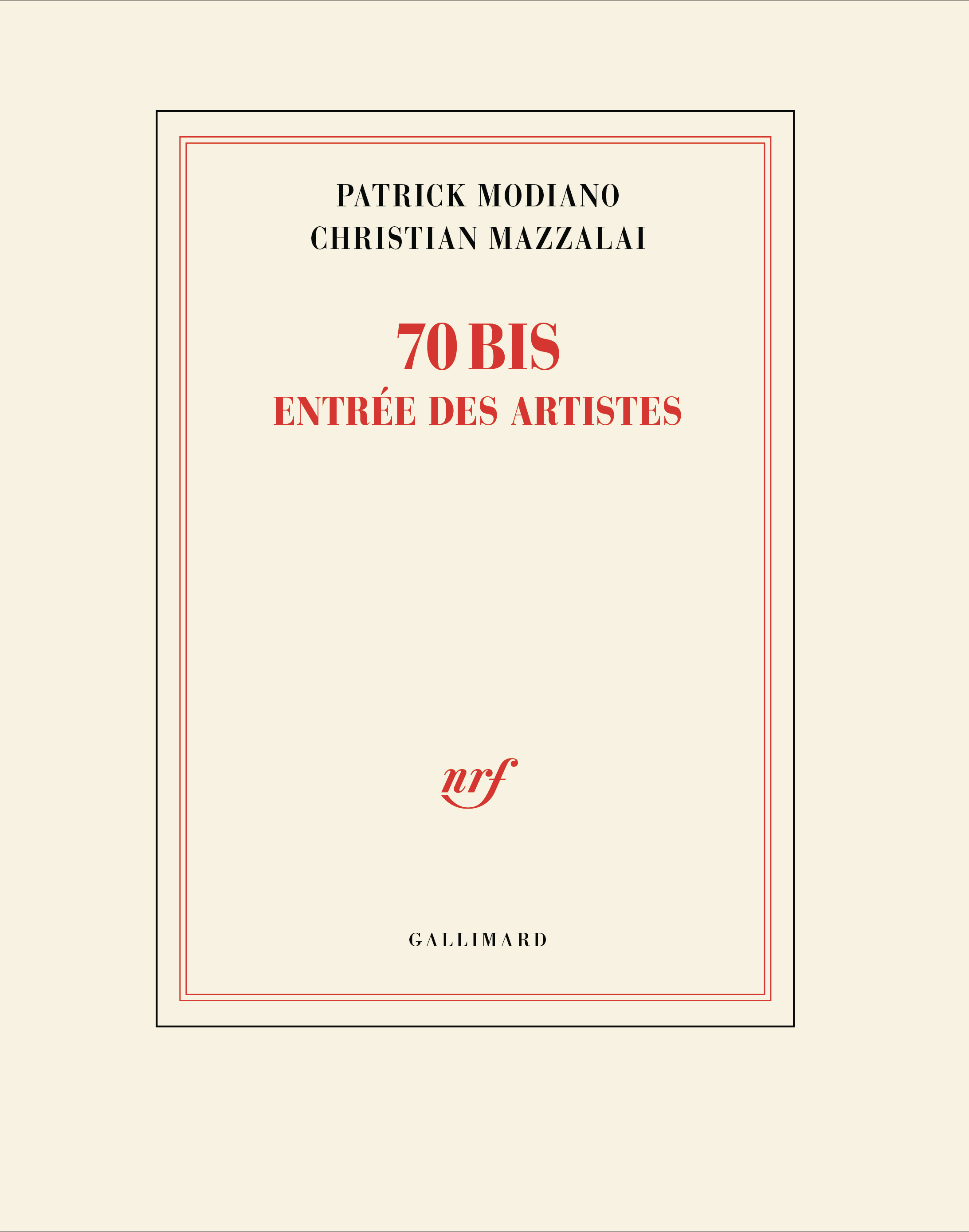 70 bis, entrée des artistes (9782073123633-front-cover)