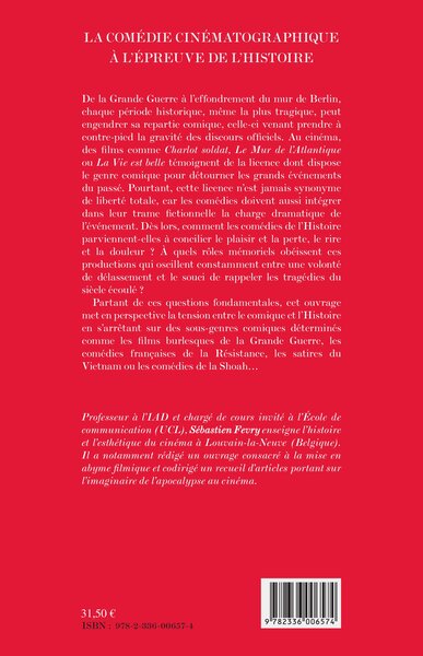 La comédie cinématographique à l'épreuve de l'histoire (9782336006574-back-cover)