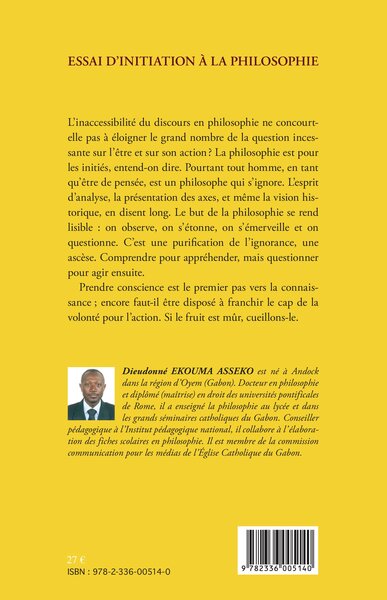 Essai d'initiation à la philosophie (9782336005140-back-cover)