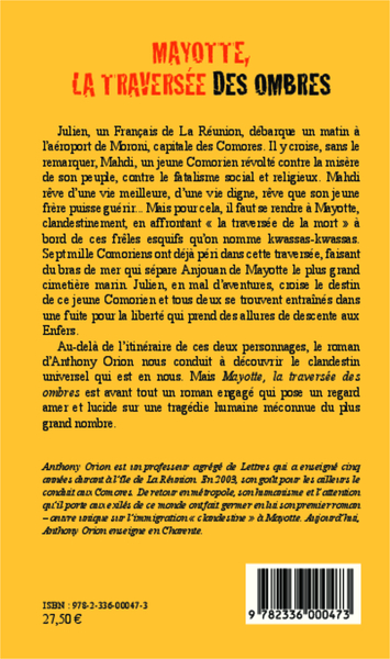 Mayotte, la traversée des ombres, Roman (9782336000473-back-cover)