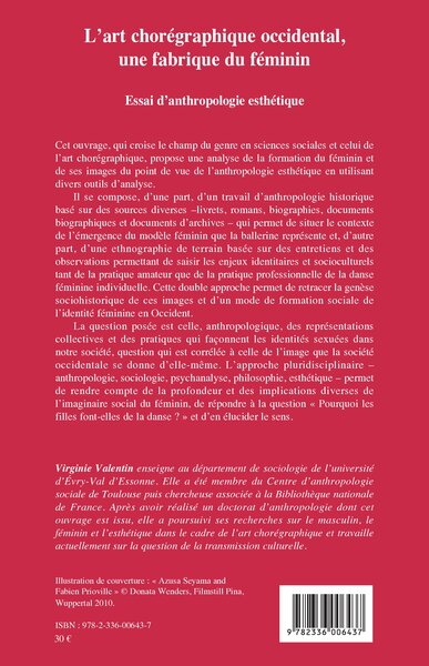 L'art chorégraphique occidental, une fabrique du féminin, Essai d'anthropologie esthétique (9782336006437-back-cover)