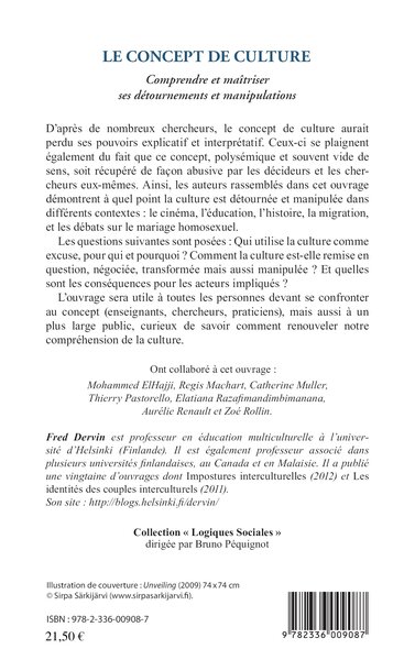 Le concept de culture, Comprendre et maîtriser ses détournements et manipulations (9782336009087-back-cover)