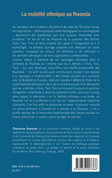 La mobilité ethnique au Rwanda (9782336007366-back-cover)