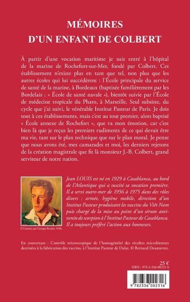 Mémoires d'un enfant de Colbert (9782336002316-back-cover)