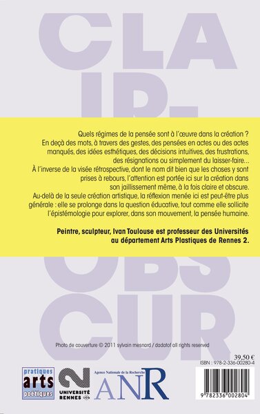 Clair obscur, Essai sur la pensée créatrice (9782336002804-back-cover)