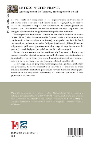Feng-shui en France, Aménagement de l'espace, aménagement de soi (9782336005041-back-cover)
