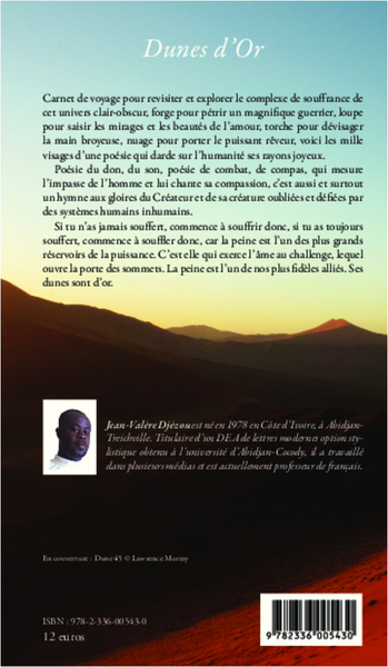 Dunes d'or, poésie (9782336005430-back-cover)