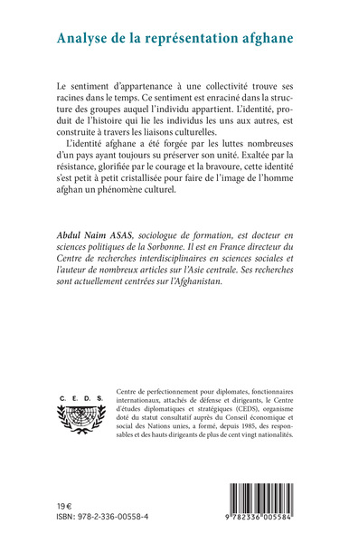 Analyse de la représentation afghane (9782336005584-back-cover)