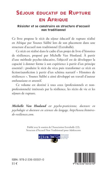 Séjour éducatif de rupture en Afrique, Résister et se construire en structure d'accueil non traditionnel (9782336005010-back-cover)