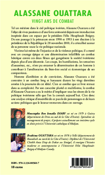 Alassane Ouattara vingt ans de combat (9782336005607-back-cover)