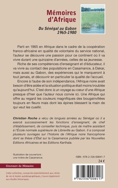 Mémoires d'Afrique, Du Sénégal au Gabon 1965-1980 (9782336008417-back-cover)