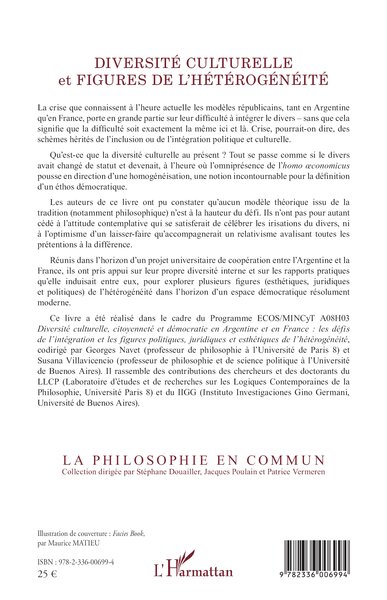Diversité culturelle et figures de l'hétérogénéité (9782336006994-back-cover)