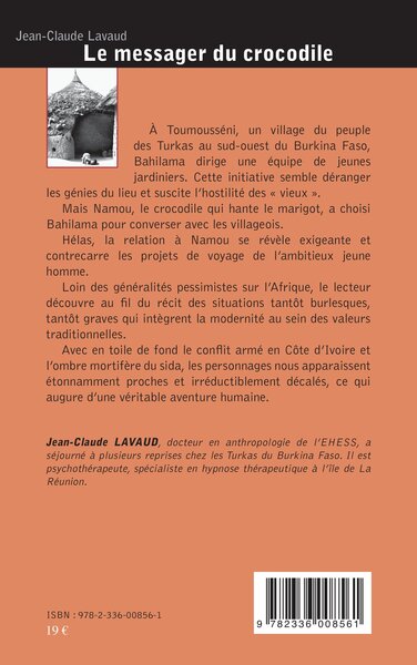 Le messager du crocodile, ou les tribulations d'un jeune Turka (9782336008561-back-cover)