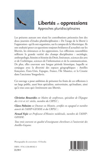 Libertés et oppressions, Approches pluridisciplinaires (9782336001821-back-cover)